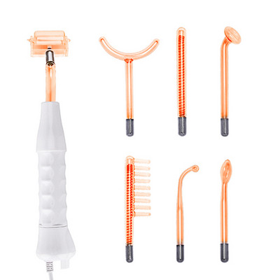 Tub portabil de sticlă de înaltă frecvență 7 în 1 Baghetă Violet cu raze roșii Electrozi pentru îndepărtarea petelor de acnee Îngrijirea pielii faciale Îngrijirea feței Parul Spa Frumusețe