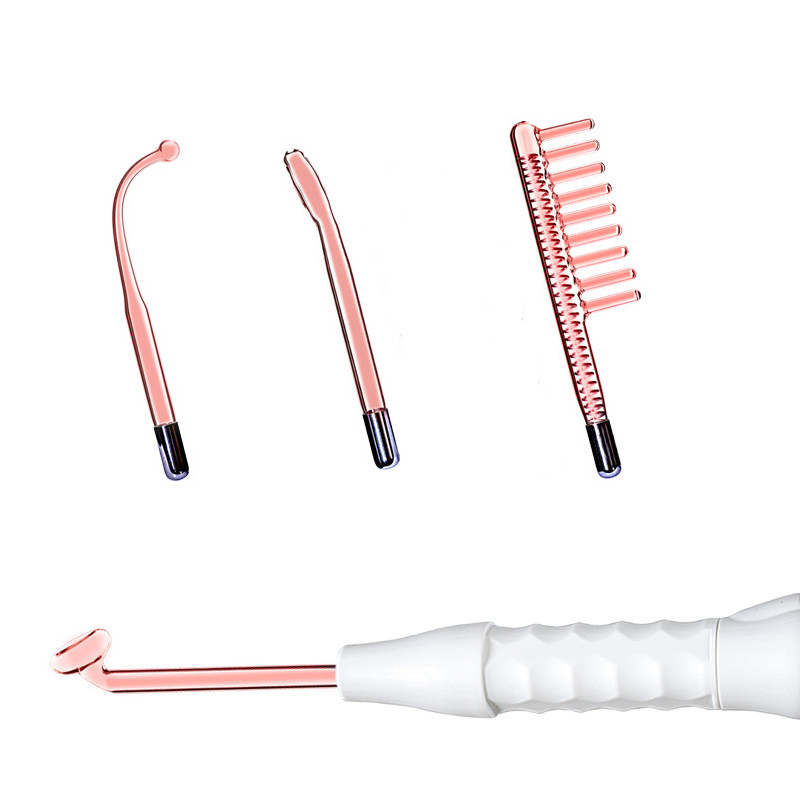 Tub portabil de sticlă de înaltă frecvență 7 în 1 Baghetă Violet cu raze roșii Electrozi pentru îndepărtarea petelor de acnee Îngrijirea pielii faciale Îngrijirea feței Parul Spa Frumusețe