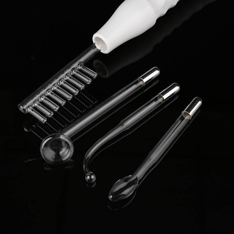 Tub portabil de sticlă de înaltă frecvență 7 în 1 Baghetă Violet cu raze roșii Electrozi pentru îndepărtarea petelor de acnee Îngrijirea pielii faciale Îngrijirea feței Parul Spa Frumusețe