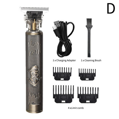 Ofertă fierbinte Mașină de tuns cu fir electrică de epocă Trimmer profesional pentru frizer pentru bărbați aparat de ras Brichetă de barbă C6N0