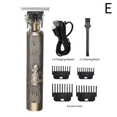 Ofertă fierbinte Mașină de tuns cu fir electrică de epocă Trimmer profesional pentru frizer pentru bărbați aparat de ras Brichetă de barbă C6N0