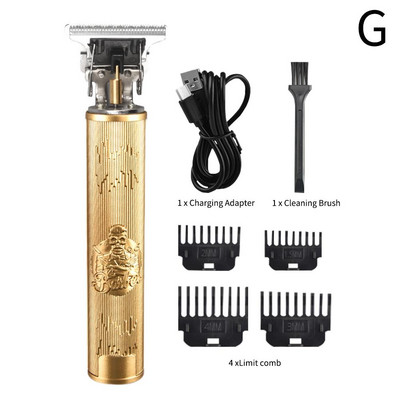 Ofertă fierbinte Mașină de tuns cu fir electrică de epocă Trimmer profesional pentru frizer pentru bărbați aparat de ras Brichetă de barbă C6N0