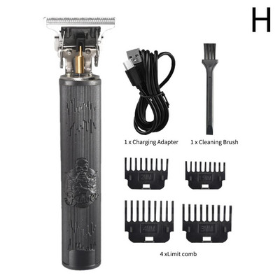 Ofertă fierbinte Mașină de tuns cu fir electrică de epocă Trimmer profesional pentru frizer pentru bărbați aparat de ras Brichetă de barbă C6N0