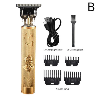 Ofertă fierbinte Mașină de tuns cu fir electrică de epocă Trimmer profesional pentru frizer pentru bărbați aparat de ras Brichetă de barbă C6N0