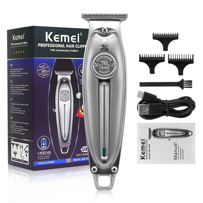 Mașină de tuns profesională Mașină de tuns aur pentru bărbați, reîncărcabilă, fără fir, mașină de tuns în T, mașină de tuns barbă