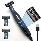 4 в 1 безболезнен тример за жени и мъже Епилация за интимни зони Подстригване на носа и ушите Бръснач Машинка за подстригване Самобръсначка за лице USB