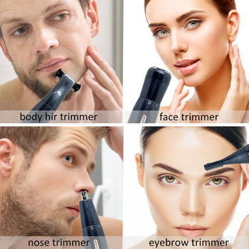 4 в 1 безболезнен тример за жени и мъже Епилация за интимни зони Подстригване на носа и ушите Бръснач Машинка за подстригване Самобръсначка за лице USB