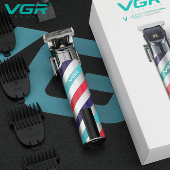 VGR Hair Trimmer Ceramic Blade Hair Clipper Ασύρματο μηχάνημα κοπής μαλλιών Επαναφορτιζόμενη κουρευτική μηχανή κουρέων για άνδρες 2023 Νέο V-692