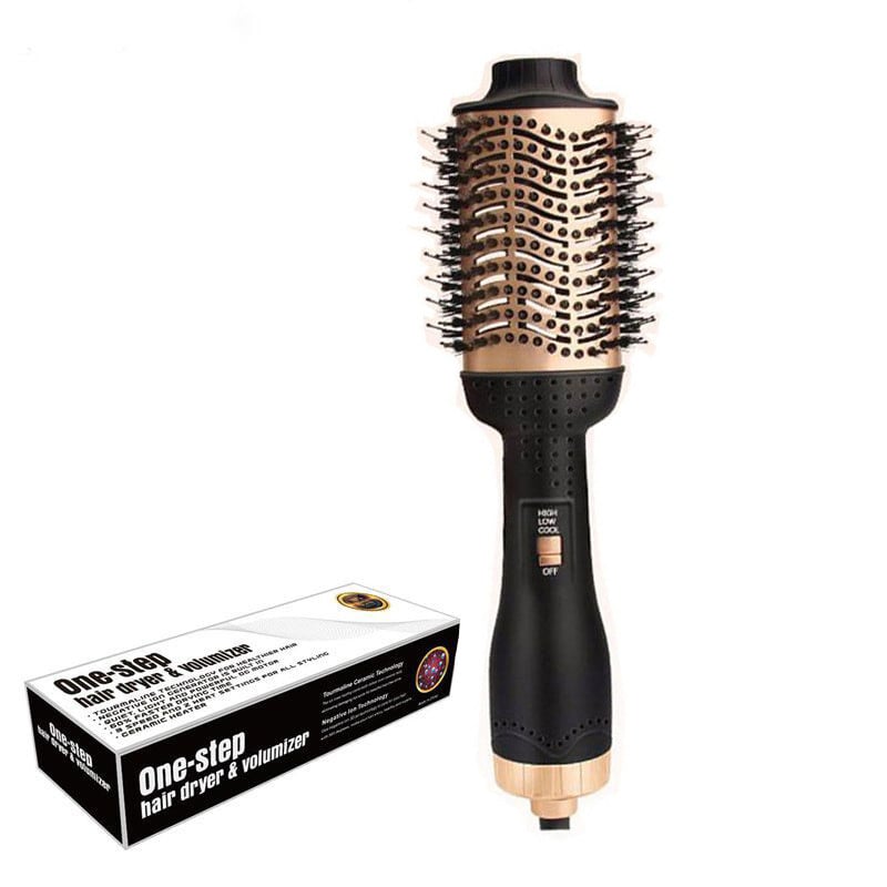 Dispozitiv de îndreptat părul 3 în 1 într-un singur pas Pieptene Uscător și volumizator Perie cu aer cald Îngrijire cu ioni negativi Ondularea părului Îndreptarea stilului de păr