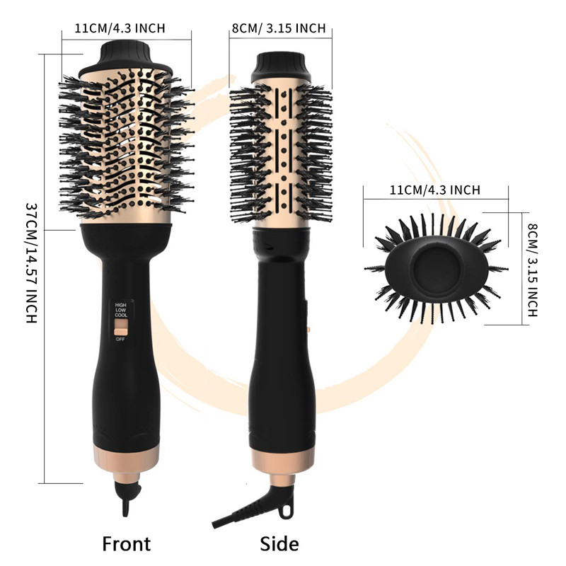 Dispozitiv de îndreptat părul 3 în 1 într-un singur pas Pieptene Uscător și volumizator Perie cu aer cald Îngrijire cu ioni negativi Ondularea părului Îndreptarea stilului de păr