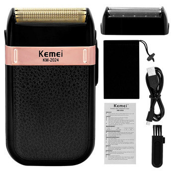 Комплект за подстригване Kemei Електрически тример Безжична самобръсначка 0 мм Машинка за подстригване Професионална бръснарска машина за подстригване за мъже Самобръсначка за брада
