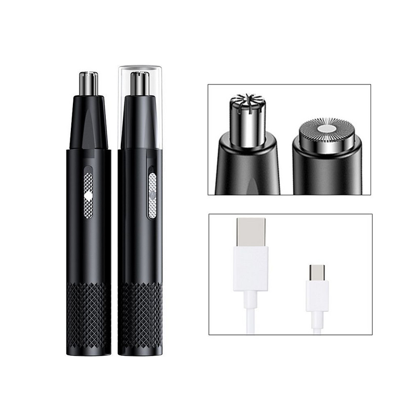 Električni trimer za brijanje za nos i uši Sigurna njega lica Punjivi trimer za dlake u nosu za muškarce Brijač za uklanjanje dlačica Alat za bradu