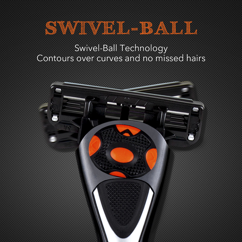 Qshave Black Silver Spider Man Razor Can Design Nume pe mâner se potrivește cu Quattro Titanium (1 buc. mâner, 1 buc. lamă X6 și 1 buc. lamă X5)