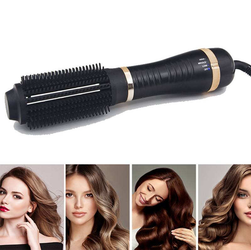 Perie pentru uscător de păr 2-în-1 Nouă cu uscător de păr cu suflare în un singur pas cu perie de stil pentru salon de îndreptare cu aer cald