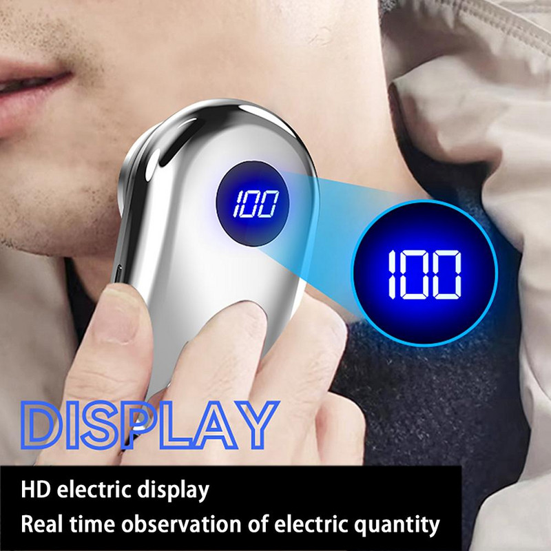 Elektrinis skustuvas vyrams mini skutimosi nešiojamasis elektrinis skustuvas, kišenės dydžio šlapias sausas skustuvas USB įkraunamas plaukų šalinimo priemonė vyrams