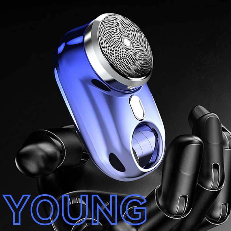 Elektrinis skustuvas vyrams mini skutimosi nešiojamasis elektrinis skustuvas, kišenės dydžio šlapias sausas skustuvas USB įkraunamas plaukų šalinimo priemonė vyrams