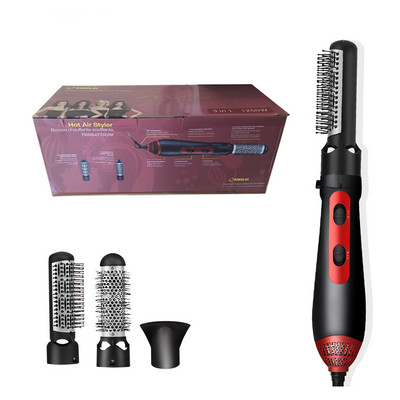 Perie pentru uscător de păr 3 în 1 Perie multifuncțională cu aer cald Dispozitiv de îndreptat păr Perie cu aer cald Fier de calcat Perie cu aer cald Instrument pentru coafarea părului