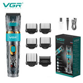 VGR Clipper Mașină de tuns profesională Mașină de tuns fără fir Mașină de tuns IPX7 Trimmer rezistent la apă pentru bărbați Reîncărcabilă V-695