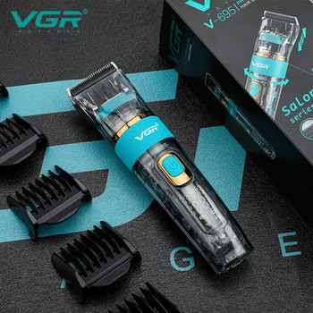 VGR Clipper Professional Hair Clipper Cordless Hair Korut Machine IPX7 Αδιάβροχη κουρευτική μηχανή για άνδρες Επαναφορτιζόμενη V-695