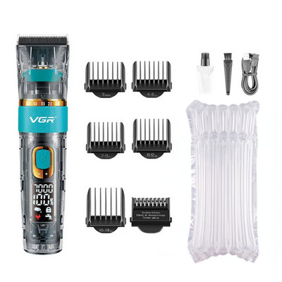 VGR Clipper Mașină de tuns profesională Mașină de tuns fără fir Mașină de tuns IPX7 Trimmer rezistent la apă pentru bărbați Reîncărcabilă V-695