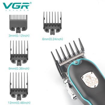 Μηχάνημα κοπής VGR Professional Hair Clipper Electric Hair Clipper Ενσύρματο μηχάνημα κουρέματος Barber Home Trimmer for Men V-123