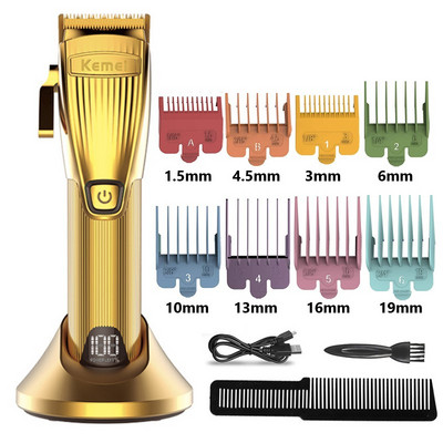 Kemei Professional Barber Shop Hair Clipper Kit 0mm Trimmer Electric Shaver Finish Machine Σετ Ασύρματο/Σχεδιασμένο κλιπ Li-on