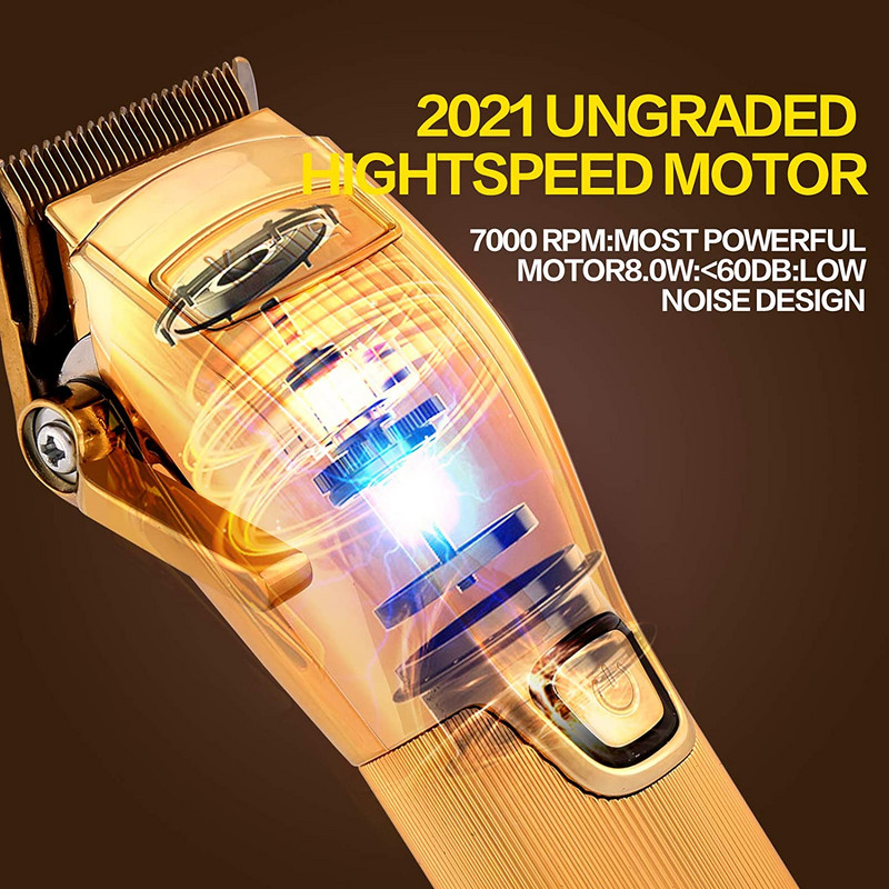 Kemei Professional Barber Shop Hair Clipper Kit 0mm Trimmer Electric Shaver Finish Machine Σετ Ασύρματο/Σχεδιασμένο κλιπ Li-on