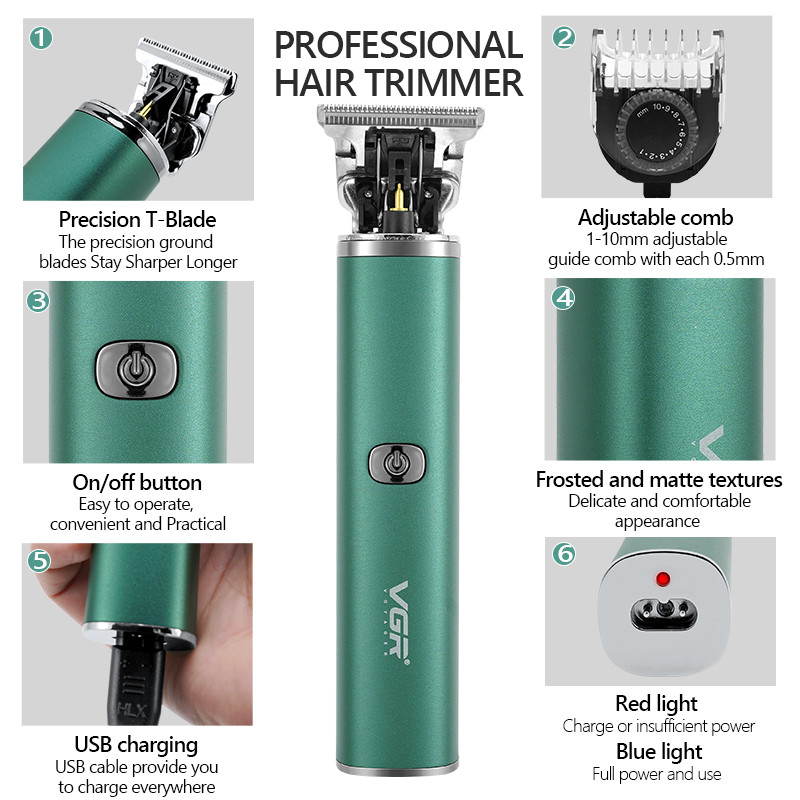 Aparat de tuns electric Aparat de tuns T Bald pentru barbati Aparat de ras electric reincarcabil Masina de tuns barba frizer Masina de tuns frizer
