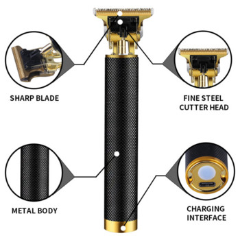 Νέα ηλεκτρική κουρευτική μηχανή USB Επαναφορτιζόμενη ξυριστική μηχανή κουρευτικής γενειάδας Επαγγελματική μηχανή κοπής για άνδρες Beard Barber Hair Cut