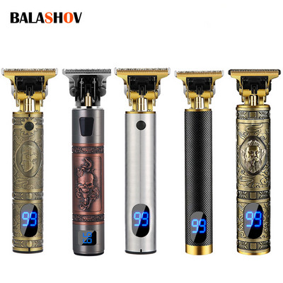 Mașină de tuns electrică cu USB, aparat de ras reîncărcabil, aparat de tuns barba profesionist pentru bărbați, mașină de tuns barba frizer