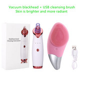 Aspirator electric pentru puncte negre pentru acnee pentru îndepărtarea acneei Aspirator facial cu vibrație sonică Perie de curățare a feței Curățare profundă a porilor