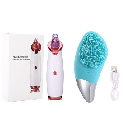 Aspirator electric pentru puncte negre pentru acnee pentru îndepărtarea acneei Aspirator facial cu vibrație sonică Perie de curățare a feței Curățare profundă a porilor