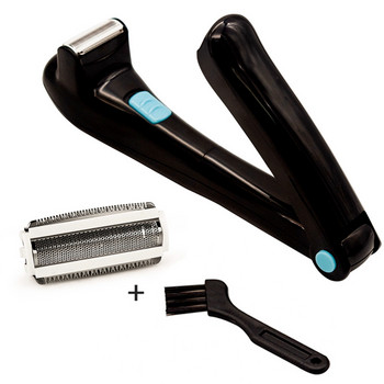 Мъже за бръснене 180 градуса Електрическа самобръсначка за коса със сгъваема задна батерия Ръчна самобръсначка за коса с дълга дръжка Инструмент за отстраняване на косми