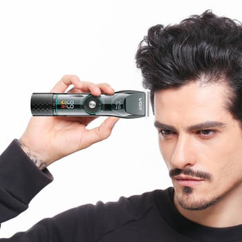 VGR Hair Trimmer Professional Hair Clipper Ρυθμιζόμενο μηχάνημα κοπής Ηλεκτρική επαναφορτιζόμενη ασύρματη κουρευτική μηχανή για άνδρες V-256