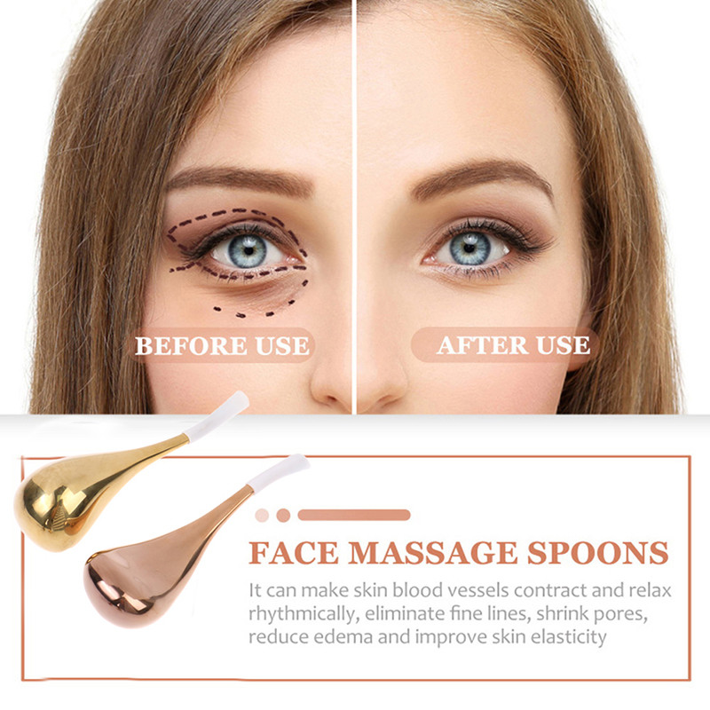 1 pereche/cutie Terapie cu frig și căldură Globuri de gheață Messager pentru față Bastoane criogenice de aur Rolă pentru față Ameliorarea rece și căldură Frumusețe Îngrijirea pielii