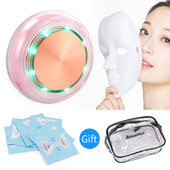 Aparat de masca cu fotoni faciali cu ultrasunete Dispozitiv de infrumusetare pentru terapie cu ultrasunete Import de esenta cu vibratii Instrument de masaj Kit de masti