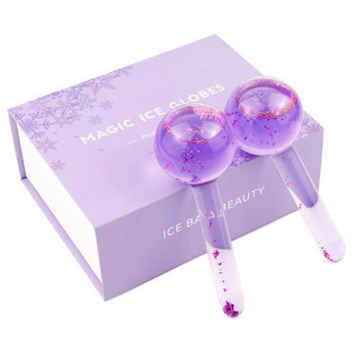 Frumusețe mare Hochei pe gheață Energie Frumusețe Minge de cristal Răcire facială Globuri de gheață Val de apă Masaj facial și ochi Îngrijirea pielii 2 buc/cutie