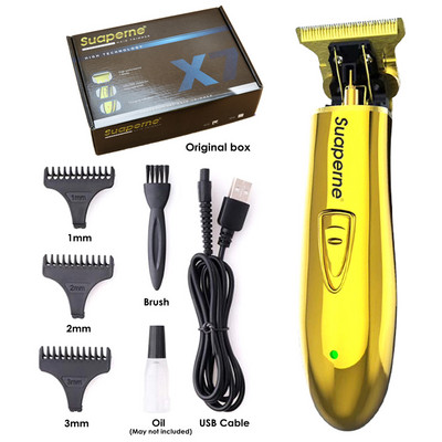 Mașină de tuns electrică profesională Suaperne Mașină de tuns pentru barbă Mașină de tuns bărbierit de salon pentru bărbați