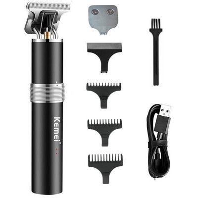Kemei Electric LCD Hair Clipper Trimmer for Men Επαναφορτιζόμενη ξυριστική μηχανή Beard Barber Professional Hair Cutting Machine USB 2022 New