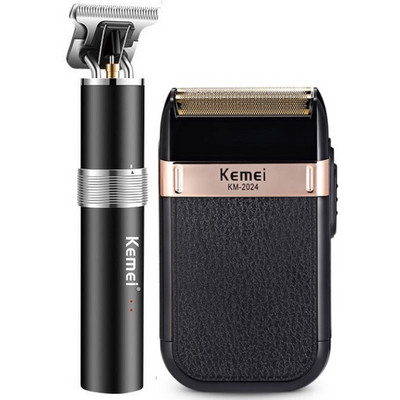 Kemei Electric LCD Hair Clipper Trimmer for Men Επαναφορτιζόμενη ξυριστική μηχανή Beard Barber Professional Hair Cutting Machine USB 2022 New