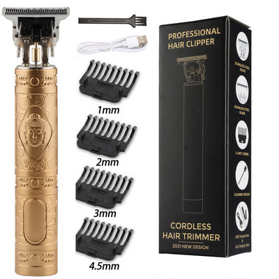 Vintage T9 Mașină electrică de tuns cu fir de vânzare fierbinte Trimmer profesional pentru frizer pentru bărbați Aparat de tuns Brichetă pentru barbă