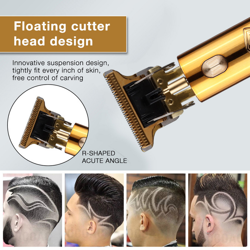 Vintage T9 Mașină electrică de tuns cu fir de vânzare fierbinte Trimmer profesional pentru frizer pentru bărbați Aparat de tuns Brichetă pentru barbă