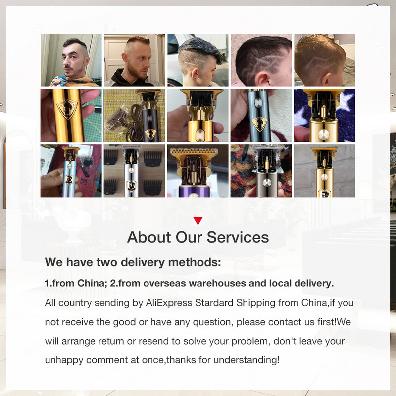 Vintage T9 Mașină electrică de tuns cu fir de vânzare fierbinte Trimmer profesional pentru frizer pentru bărbați Aparat de tuns Brichetă pentru barbă