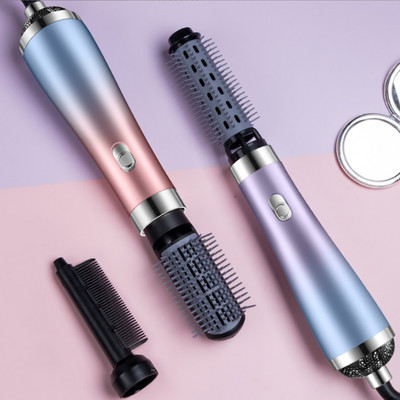Perie cu aer cald 3 în 1 Piepteni electrice pentru îndreptat părul Curling Styler 900W Căldură și vânt rece uscător de păr Perie pentru călătorii de uz casnic
