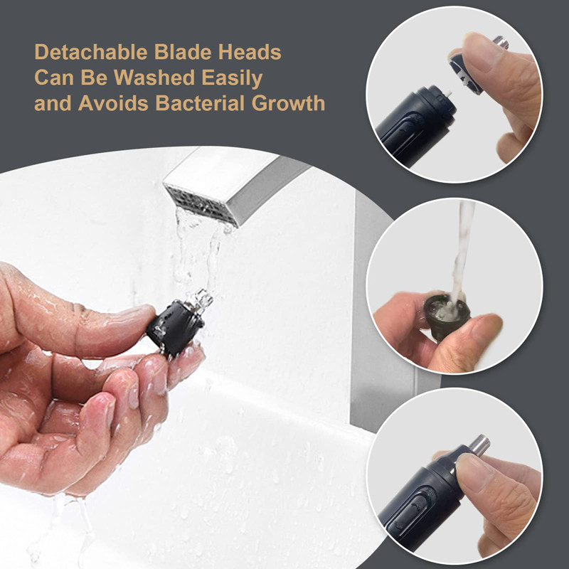 Trimmer electric pentru nas și urechi, în siguranță, îngrijire profesională, epilator facial reîncărcabil, rezistent la apă, pentru bărbați și femei