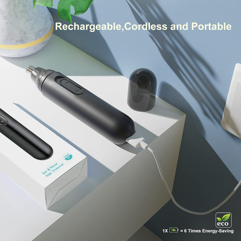 Trimmer electric pentru nas și urechi, în siguranță, îngrijire profesională, epilator facial reîncărcabil, rezistent la apă, pentru bărbați și femei