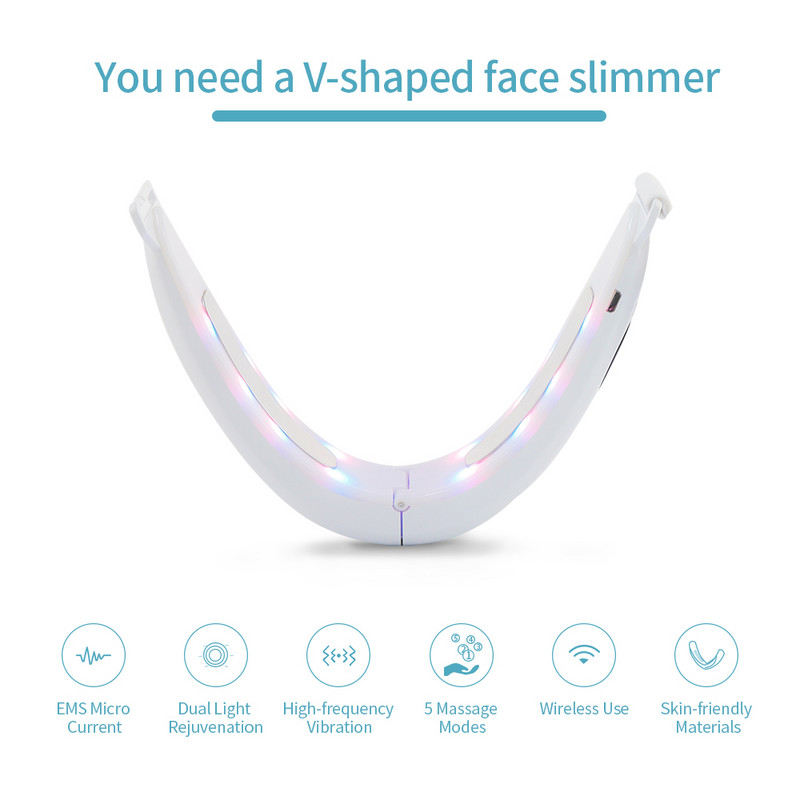 Barbie V-Line Up Lift Belt Machine Electric LED Photon Therapy EMS Lifting facial Mai subțire bărbie dublă Îndepărtează masaj Frumusețea facială