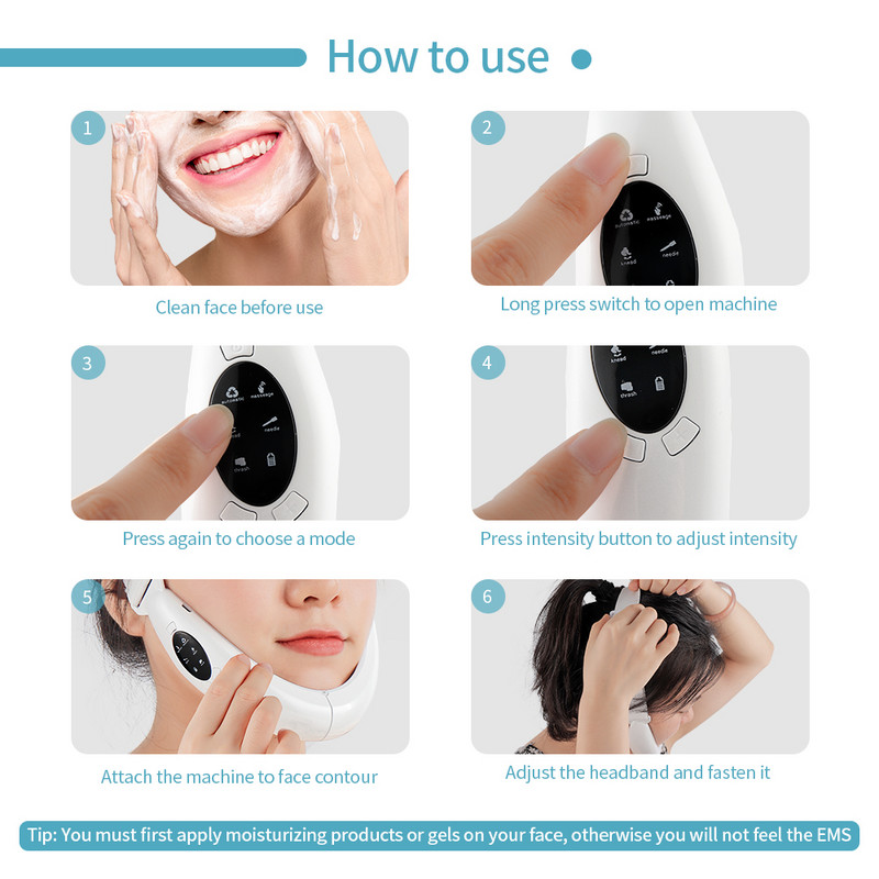 Barbie V-Line Up Lift Belt Machine Electric LED Photon Therapy EMS Lifting facial Mai subțire bărbie dublă Îndepărtează masaj Frumusețea facială