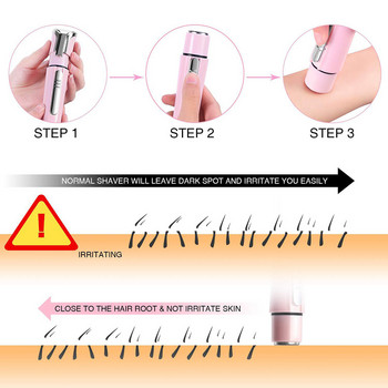 2019 Мини електрически уред за премахване на косми по лицето Безболезнени бързи косъмчета Епилатори Тример Инструменти за красота за жени