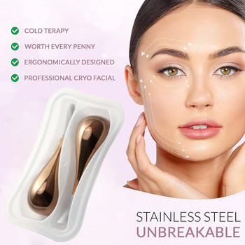 2 ΤΕΜ Ice Globes Face Cryo Sticks Face Roller Cold & Heat Relief Beauty Facial Massage Εργαλεία Δώρο γενεθλίων Spa Beauty Health